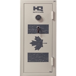 HQ OUTFITTERS CANADA FLAG WHITE OUT HQ Outfitters Canada Flag "White Out" 24 Gun Safe with Electronic Keypad w/ Fire resistancy 55" x 23.5" x 21"