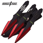 PERFECT POINT PP-595-3RD RED 3 PC THROWING SET
