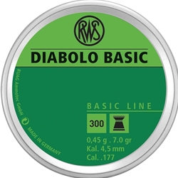 RWS DIABOLO BASIC .177 CAL FLAT NOSE TARGET AMMO