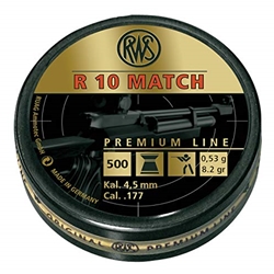 RWS R 10 MATCH 500 ROUNDS 8.2 GRAIN .177 CALIBER