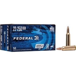 Federal (AE2225050VP) JHP VARMINT/PRED. 22-250 REM, 50GR