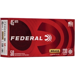 Federal CHAMPION BRASS 45 AUTO, 230GR FMJ RN (WM5233)