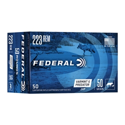 Federal 223 REM, VARMINT & PREDATOR JHP 50GR (AE22350VP)