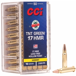 CCI TNT GREEN 17HMR, 16GR HP(CCI-951)