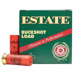 ESTATE BUCKSHOT 12GA X 2 3/4", 00 BUCK (HV12BK25 00)
