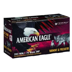 Federal A.E., 243 WIN, 75GR, JHP VRMT/PRED. AE24375VP